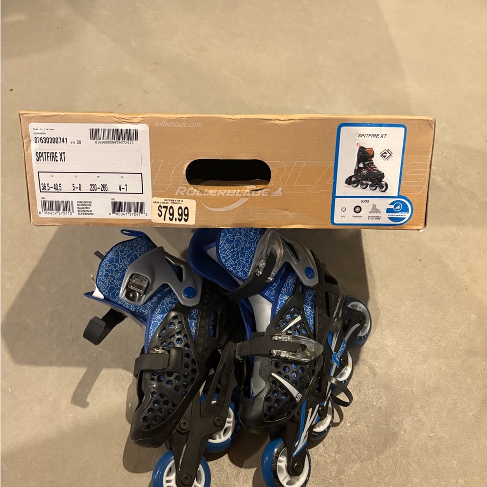 Brand New Kids Spitfire XT Rollerblades Sizes 2-5